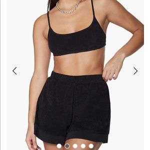 WeWoreWhat towel terry set in XS black